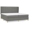 Maison Exclusive - Sommier à lattes de lit avec matelas Gris foncé 200x200cm Tissu