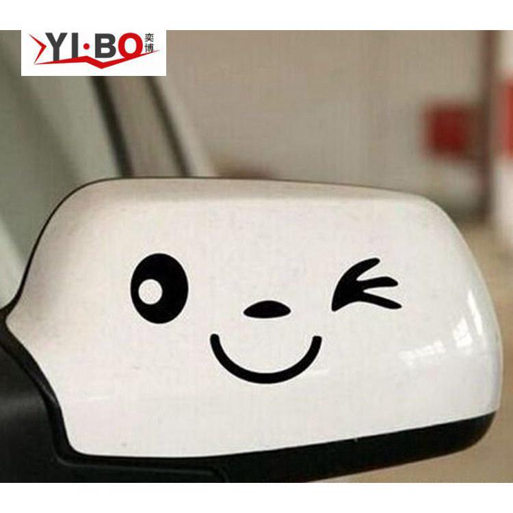Y-111 Cute Smiley Face Rearview Mirror Car Stickers (Pair)