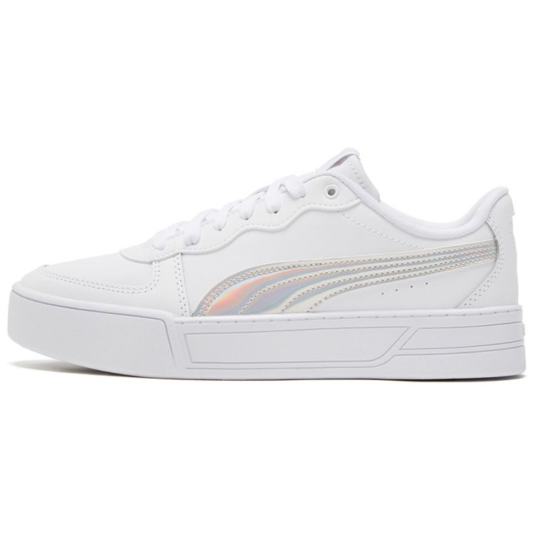 Puma Skye Leather Minimalist Low-Top Sneakers Women Sneakers White Laser 385004-02