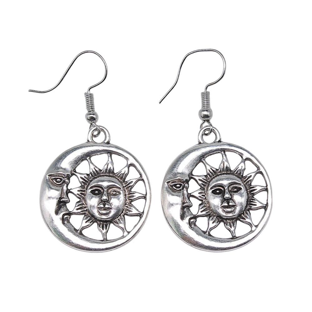 Ohrhänger Sonne Mond Vintage Schmuckzubehör Ohrringgröße 18x19mm QE030
