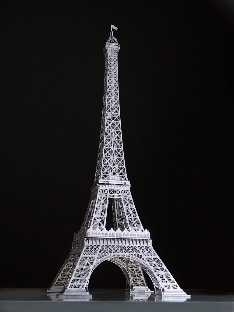 Aerobase E001 Eiffel 30cm Stainless Steel Etched Metal Assembly Interior 1/1000 Tower, Tall, Paris, Kit,