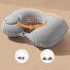 Press type inflatable U-pillow U-shaped airplane headrest Portable outdoor travel pillow Foldable neck pillow nap