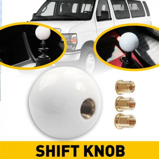 Acrylic White Round Ball Universal Shift Knob Handle Shifter Manual EOOH