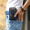 Bag Black Business Style Men Phone Wallet Case Phone Waist Bag Mobile Phone Bag Belt Leather Pouch