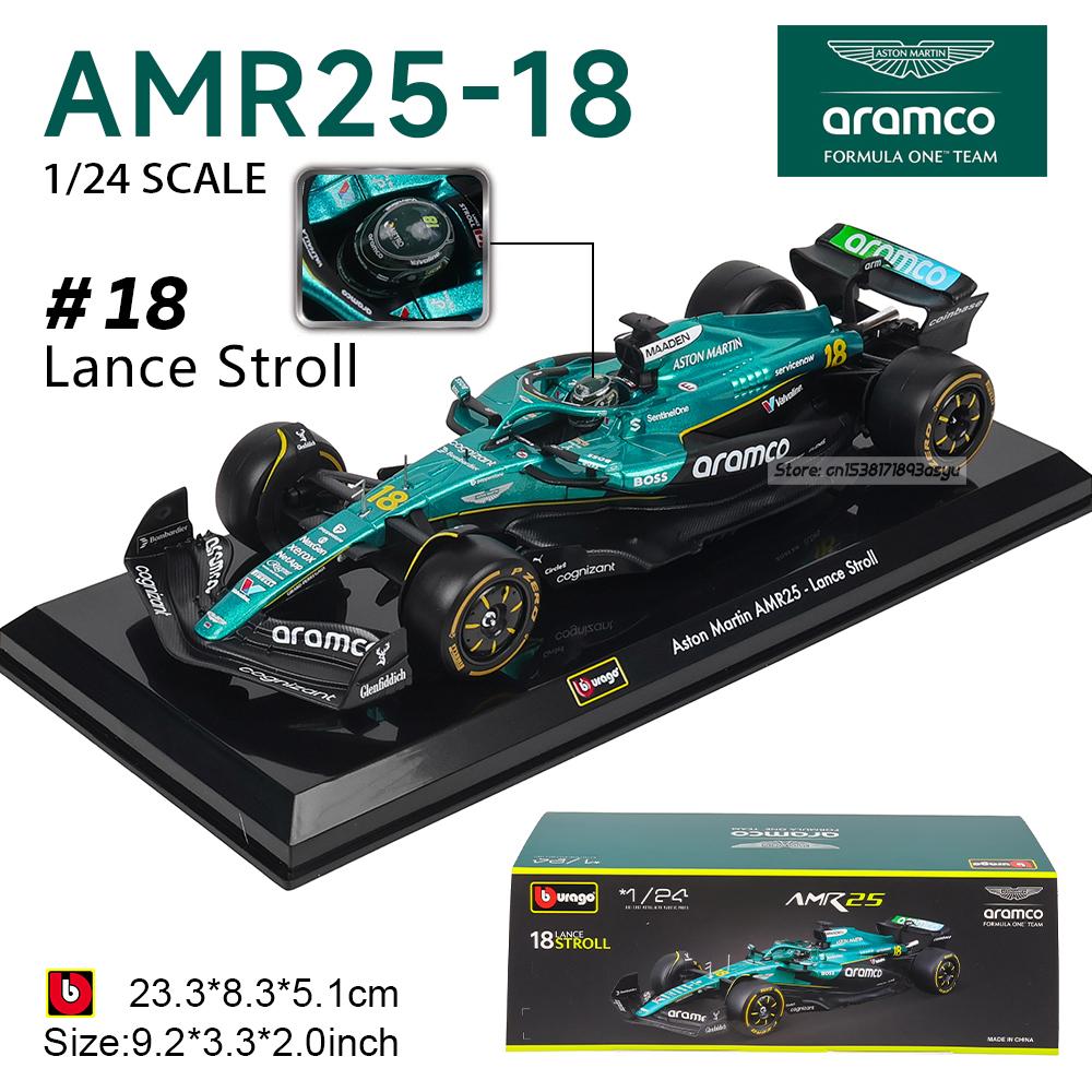 

Bburago 1:24 2022~2025 F1 Ferrari SF23 Red Bull RB19 RB18 Mercedes Benz W14 McLaren MCL38 alloy car model toy serie collection