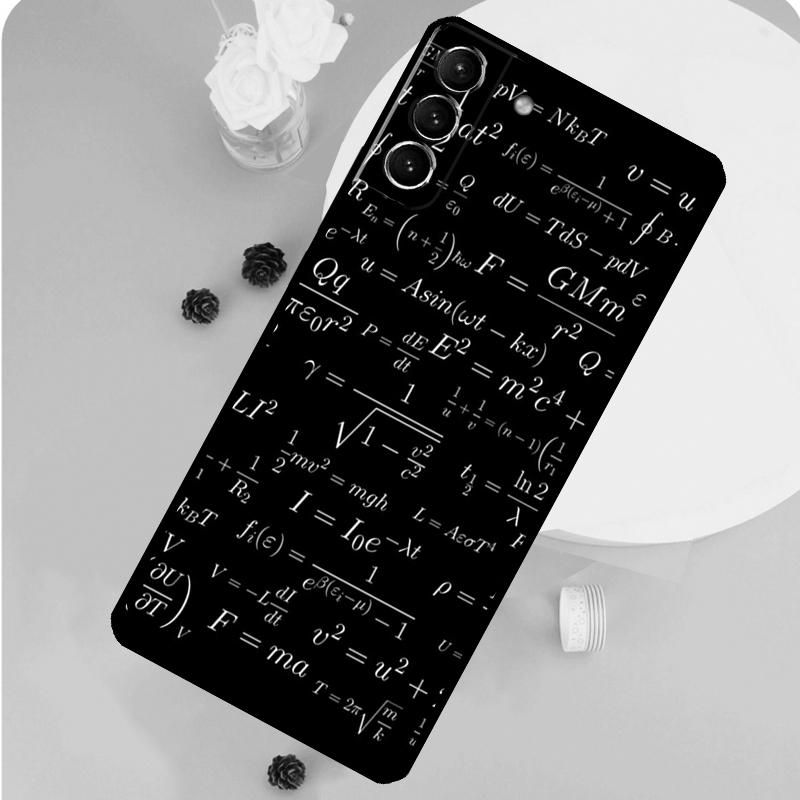 Physics Science Maths Formula Case For Samsung Galaxy S23 FE S20 S21 S22 Ultra S8 S9 S10 Plus Note 10 20 Ultra Soft Cover