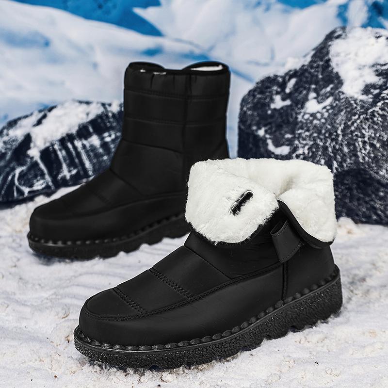 TUINANLE Women's Warm Cotton Shoes Nylon Snow Boots Winter Ankle Boots Non-slip Short Boots