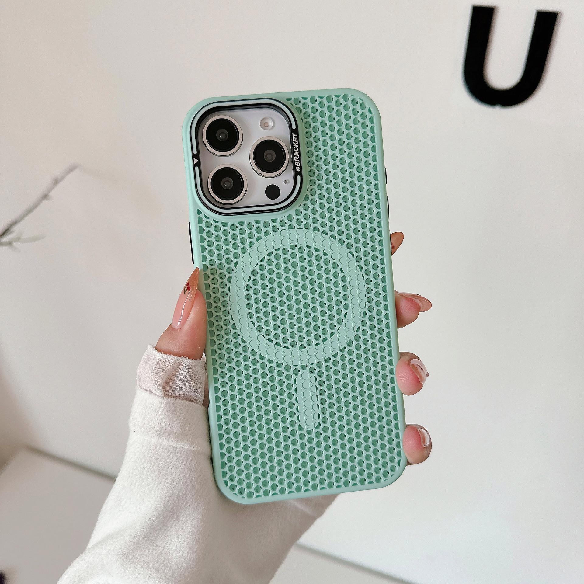 

Сетчатый охлаждающий чехол для телефона для IPhone 13 Promax Магнитный кронштейн 15plus Защитный чехол для Apple 16 Тренд For Apple 12Promax