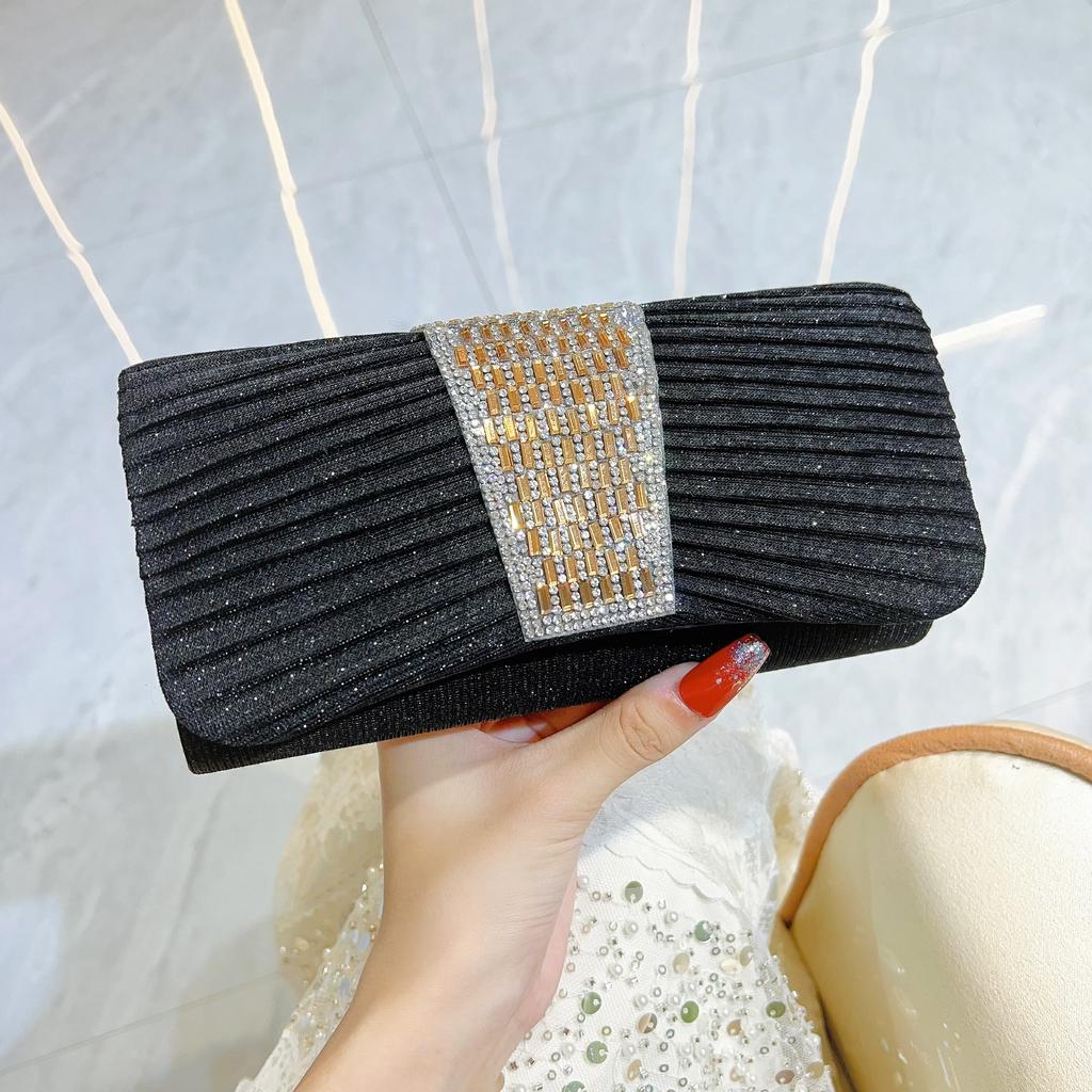 Hand-held Bag Rhinestone Handbag Crossbody Bag Diamond-encrusted Single-shoulder Crossbody Bag
