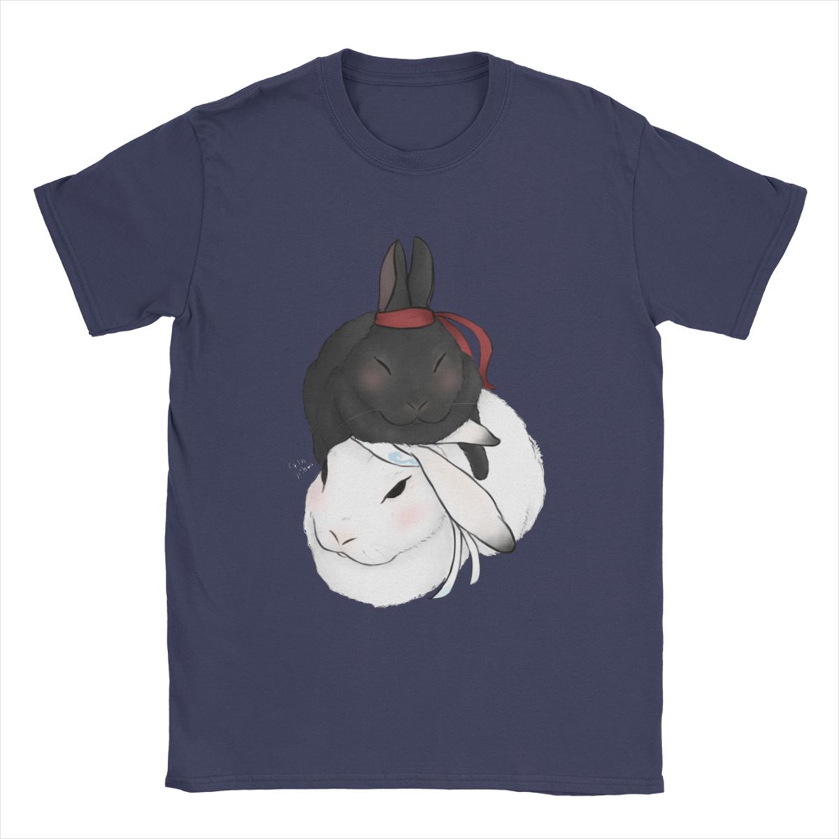 

Wang Xian Bunnies The Untamed T Shirts Men s 100% Cotton Funny T-Shirt O Neck Mo Dao Zu Shi Tees Short Sleeve Clothing Gift XL