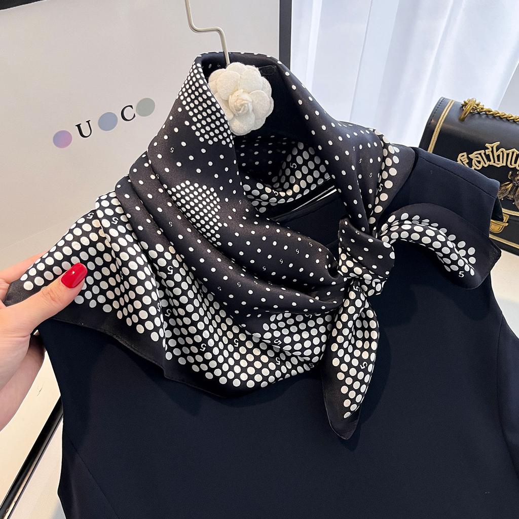 100% Pure Silk Scarf For Women Foulard High Quality Square Female Headkerchief Neckerchief Shawl Wraps Hijab Bandana Scarves
