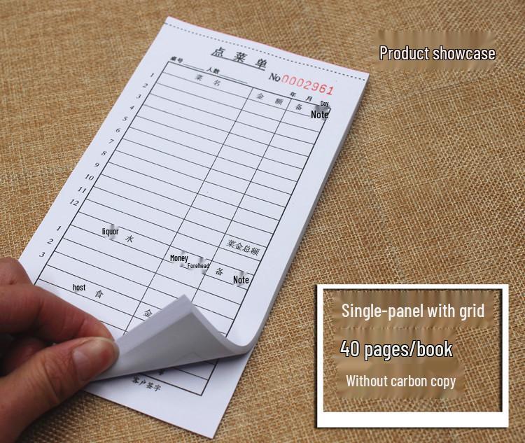 50-Pack Carbonless Copy Restaurant & Drinks Menus: Single to Four-Part Sheets with Free Shipping.