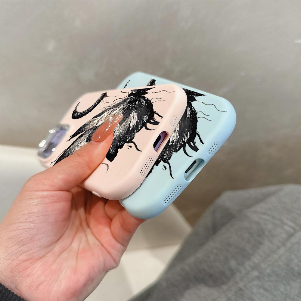 Pro iPhone 15 14 13 11ProMax 14 15 16 Samsung S25 S24 S23 S22 Redmi 10 13 14C Kreslená Černá Kočka Stříbrný Okraj Měkké Tekuté Silikonové Ochranné Pouzdro