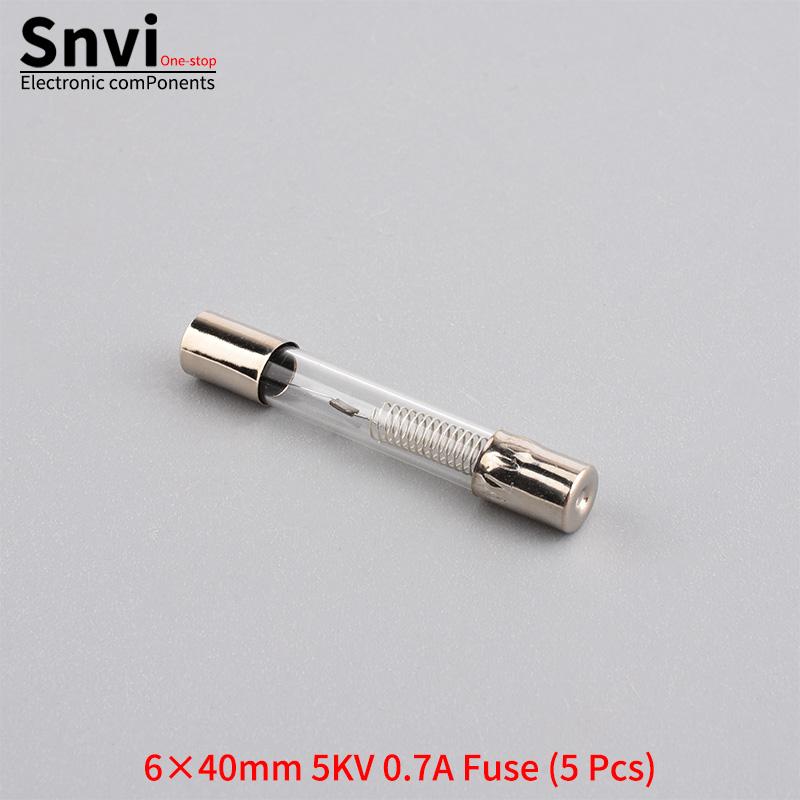 Microwave Oven High-Voltage Fuse with Housing Kit, 5KV, 0.65A-0.9A, Compatible with Midea & Galanz