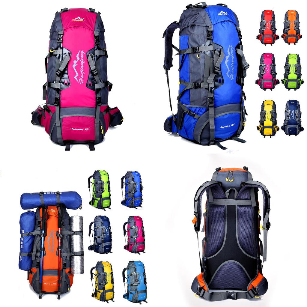 Marvel 80l Nylon Hiking Backpack With Ventilated Padding For Outdoor Adventures Special Characters Included