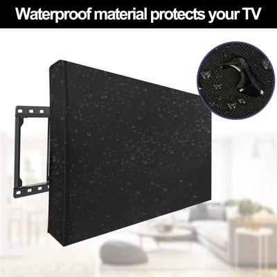 TV-Abdeckung für den Außenbereich, 600D, wasserdicht, wetterfest, für den Außenbereich, Flachbildschirm, 360°-Schutz mit Taschenfernsehgehäuse, Staubschutzhüllen
