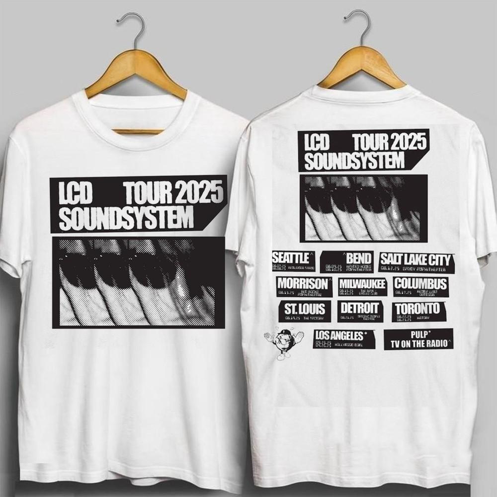 2 Sides LCD Soundsystem Band Summer 25 Tour Shirt Unisex S-5XL  21D319 Unisex T-Shirt L