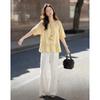 Demana Pure Cotton Lace Ruffle Blouse