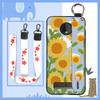 Ring Wristband Phone Case For MOTO Z4 Play Oil Painting Fashion Design Kickstand Anti-knock Back Cover Anti-dust Lanyard