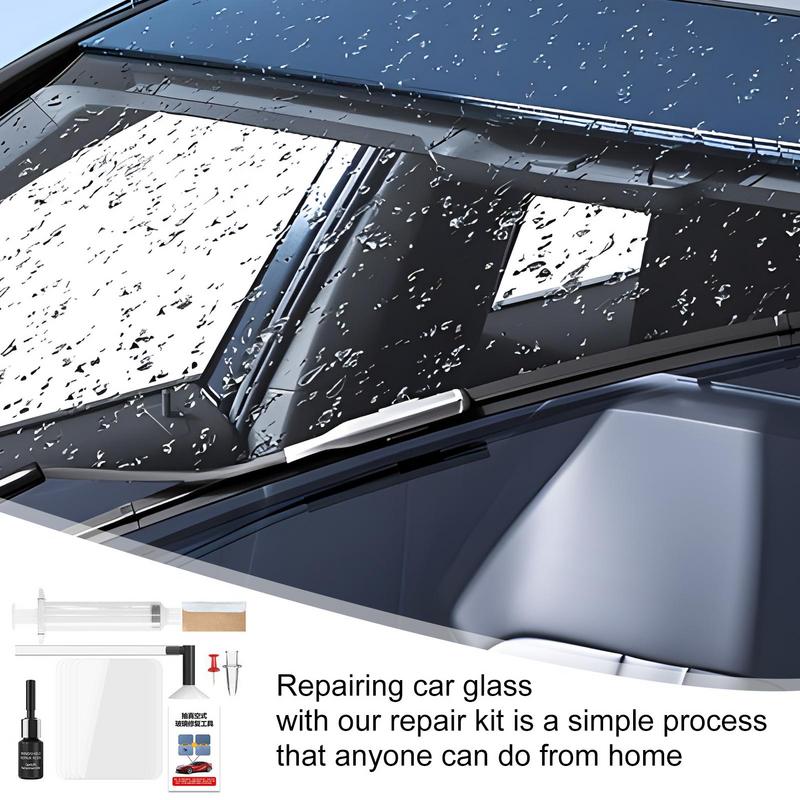 Auto Glass Repair Kit Windshield Cracks Gone Glass Repair Kit Car Window Repair Kit Glass Repair Fluid Vehicle Windscreen Tool