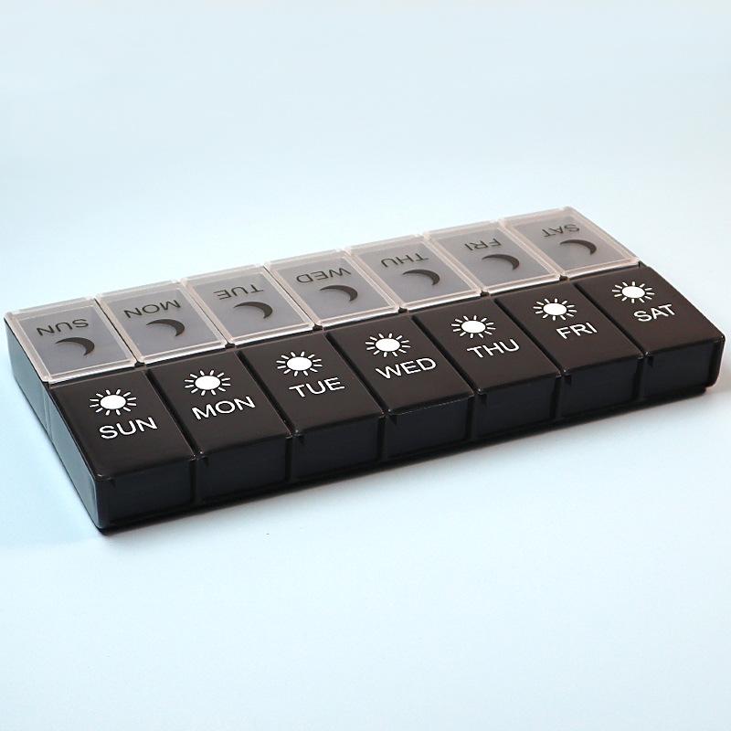 New Hot Large Weekly Pill Cases Organizer 2 Times A Day Pill Box 14 Grids Pill Storage To Hold Big Vitamin Supplements Fish Oil