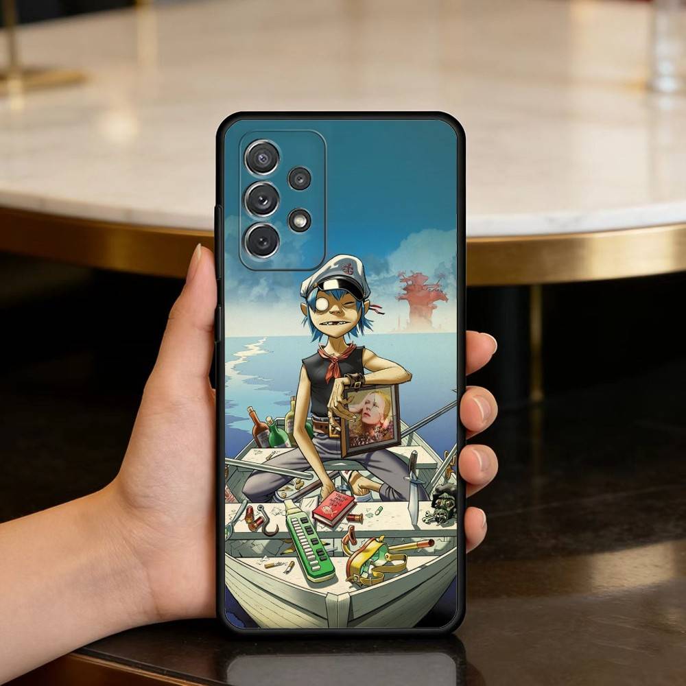 A-Anime G-Gorillaz Soft Silicone Black Cover Phone Case For Samsung Galaxy A73,A72,A71,A70,A53,A52,A51