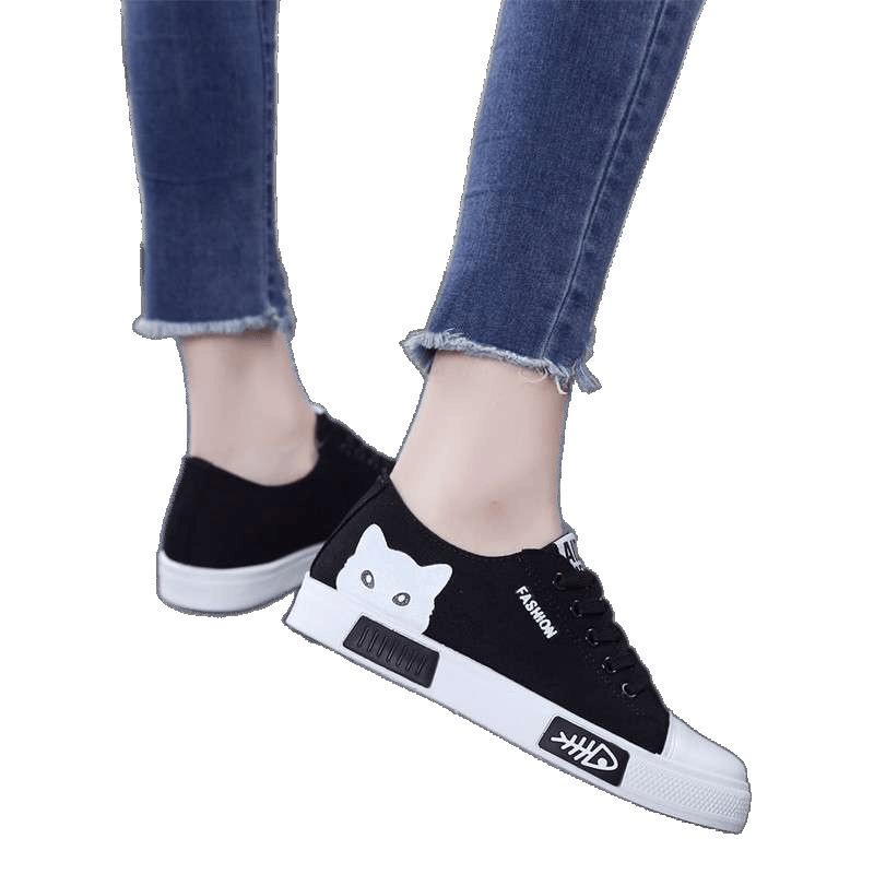 2025 spring new little white shoes female students versatile canvas shoes Korean version Harajuku board shoes cloth shoes running shoes