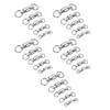 25Pcs Ball Bearing Fishing Swivels 360 Degree Rotation Stainless Steel Rings for Saltwater Use 5 Sizes