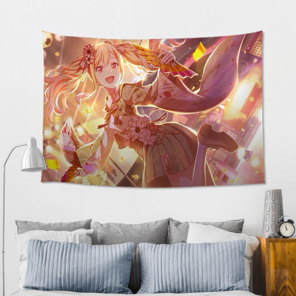 Tenma Saki Animation Game PProject SSekai Tapestry Room Decor Wall Cloth Party Hanging Background Room Decor Baby Room