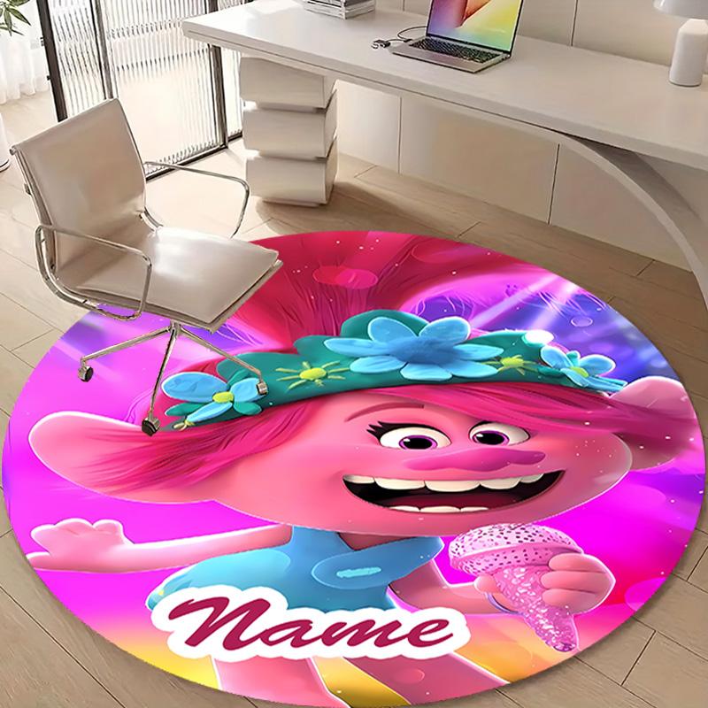 Personalized T-Trolls Round Chair Office Rug - Perfect for Mat, Office Chair & More - Ideal Gift for Birthdays and Holidays