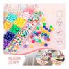Pony Beads Alphabet Letter Beads Smiley Face Beads and Polymer Beads, Clay Beads, Iron Beads for Jewelry Making Kit with Elastic String and Rope,
