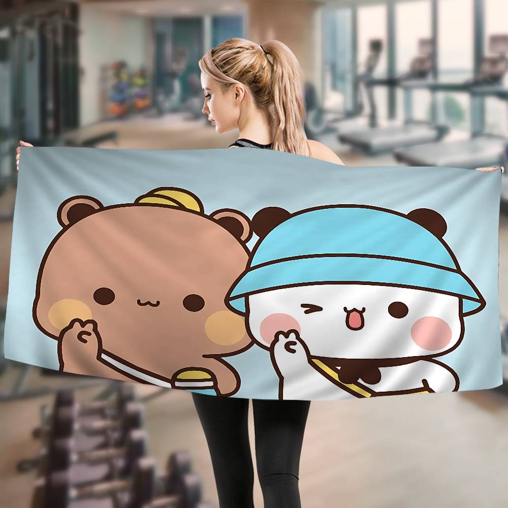 

1Pc Bubu And Dudu Cute Cartoon Anime Beach Swimming Towel Soft Absorbent Washcloth Children s Gifts For Kids Travel Camping Gym W40*H60(CM)