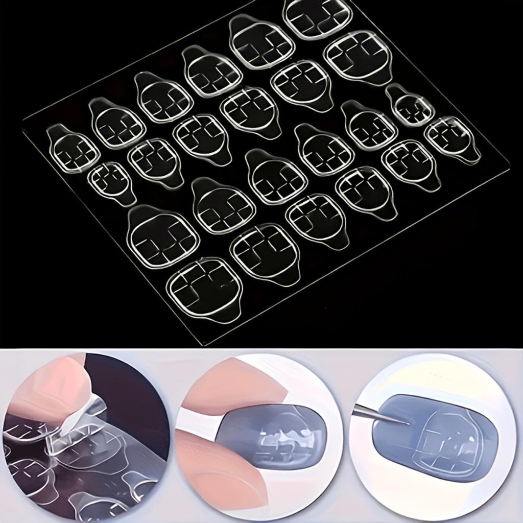 120Pcs Breathable Waterproof Jelly Stickers, Nail Adhesive Tools for Press On Nails