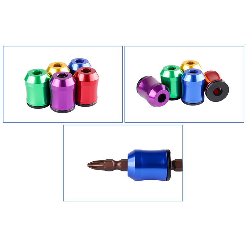 1Pcs Magnetic Screw Rings Magnetized Ring Screwdriver Bits Aluminum Alloy 6.35mm Shank Screw Bit Magnetic Magnetizer