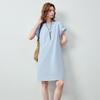 Women's Pure Cotton Ruffle Sleeve Midi Dress