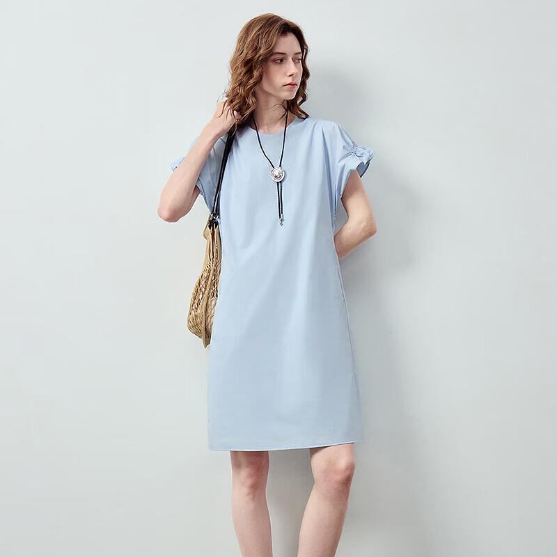 Women's Pure Cotton Ruffle Sleeve Midi Dress