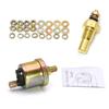 3-in-1 52mm Auto-Messgerät 100-250℉ Wassertemperatur-Messgerät 12V Anzeige 8-16 V Spannung 0-100 Psi Öldruck-Messgerät Temperatursensor 10mm