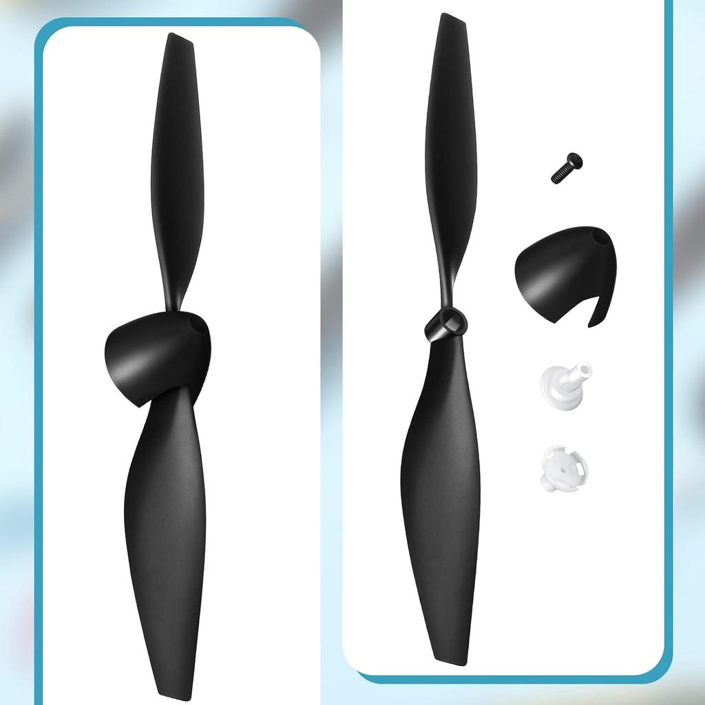 6 Sets Hanaive RC Plane Propellers Compatible with TR-C385 and TR-C285G Propellers RC Airplane Carbon Fiber Nose Cone Compatible with Prop Savers and