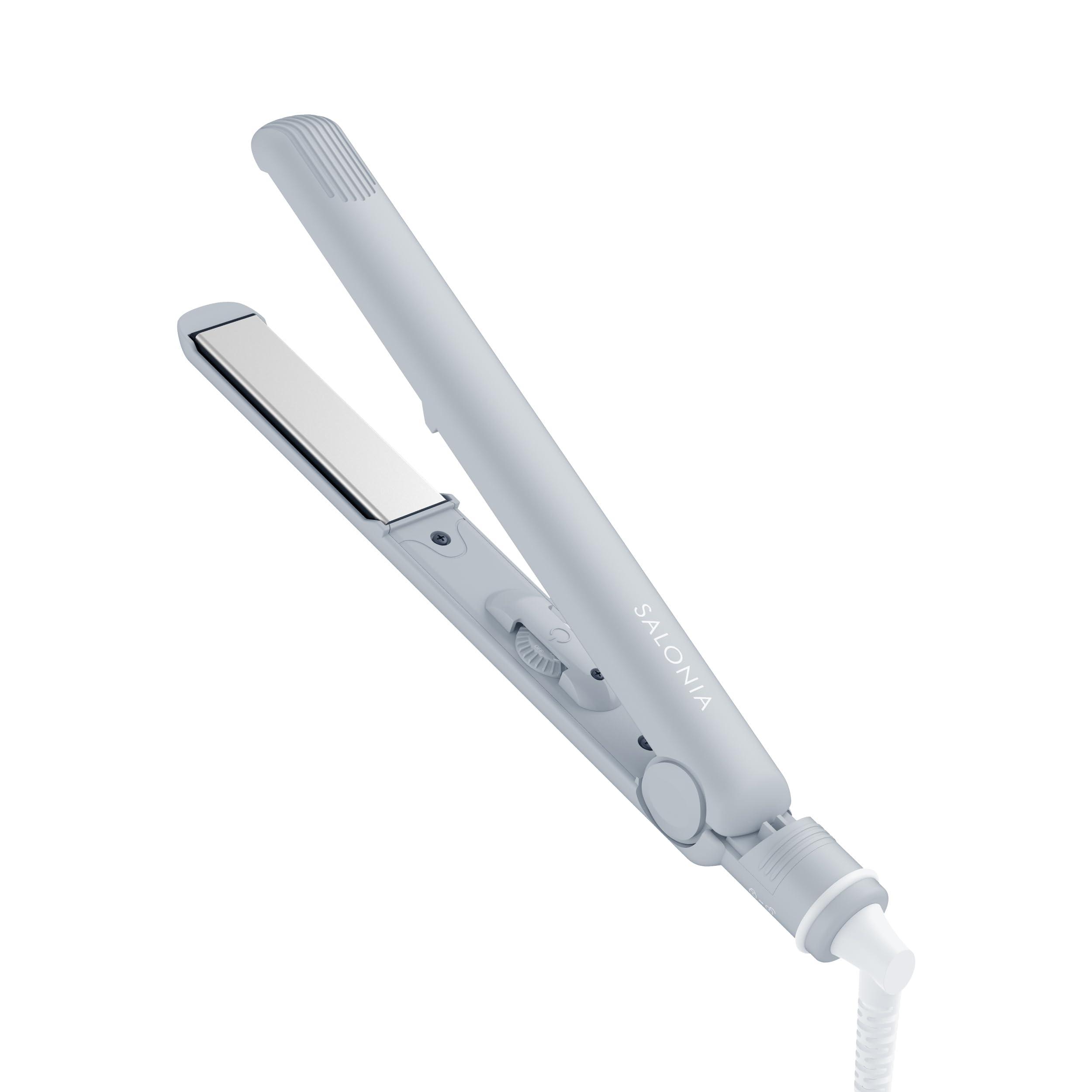 

Limited Edition SALONIA SALONIA SAL24116GR Silent Hair Ice International Compatible [2025 Fall/Winter Color] Straightener, Gray, 24mm,