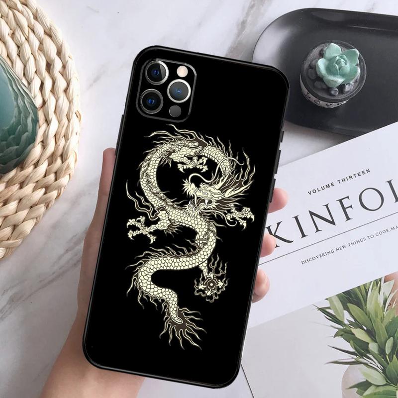 Chinese Dragon Phone Case For iPhone 16 15 14 13 12 11 Pro Max 12 13 Mini 7 8 16 Plus X XR XS Max Cover