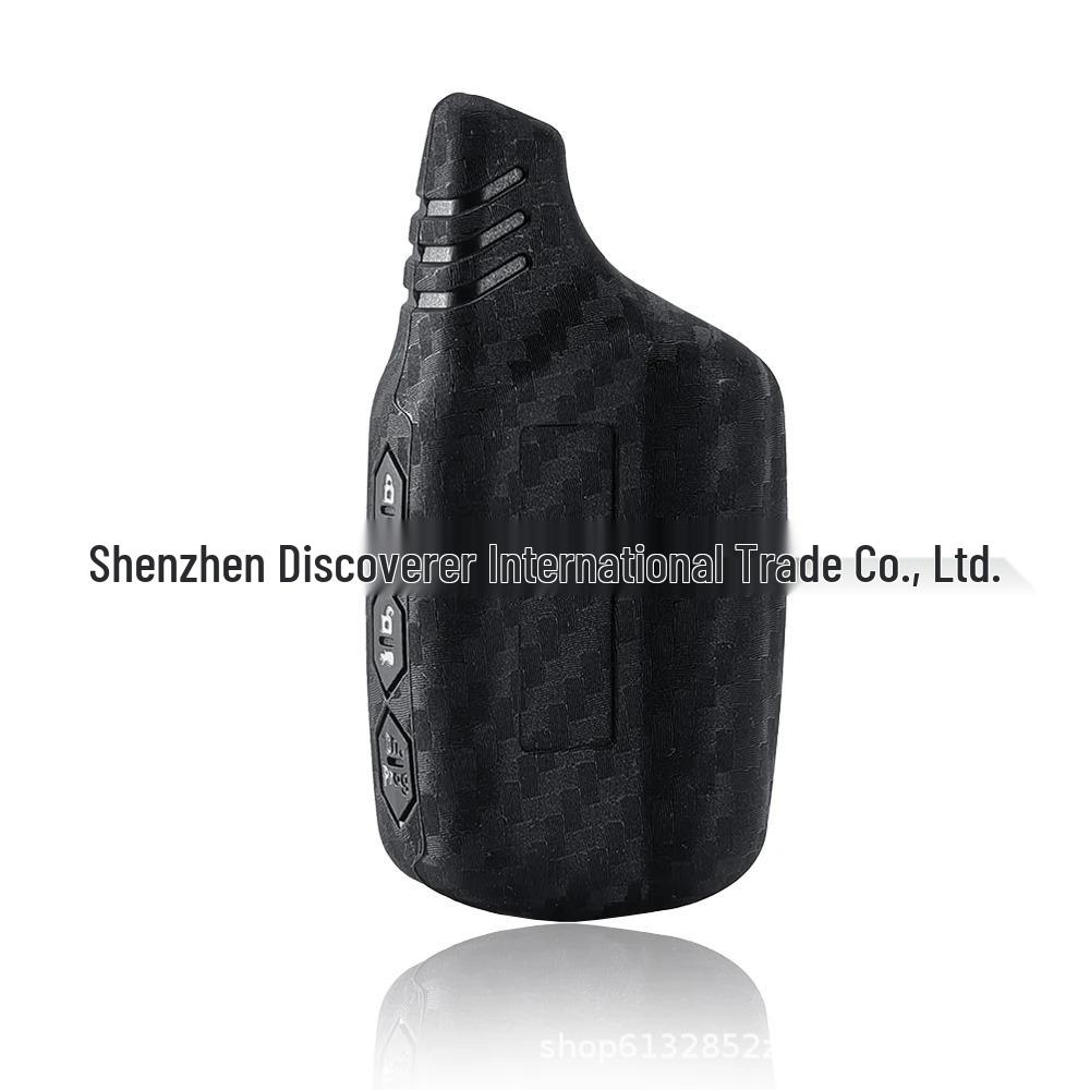 Russian-style B9 LCD Two-way Alarm Silicone Remote Protective Cover