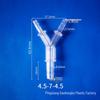 Transparent Y-Shape Plastic Tee Adapter for Universal Water Pipes