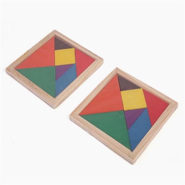 Jucărie din lemn Tangram Brain Teaser Puzzle educațional pentru dezvoltare jucărie pentru copii de calitate superioară