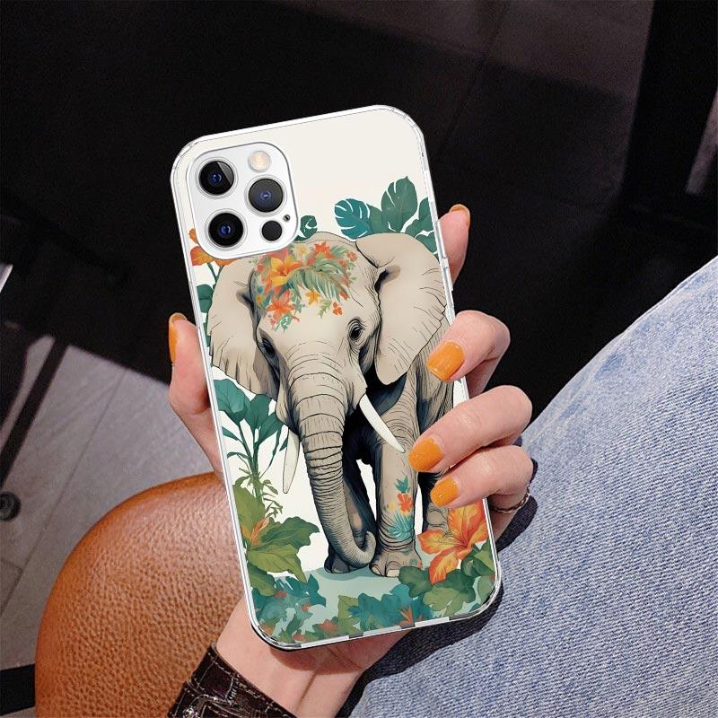 Elephant Mandala Aztec Phnoe Case for Iphone 17 Air 16 16E 11 12 13 Mini 14 Plus 15 Pro Max 7 8 + SE 2020 Phone Cover Coque