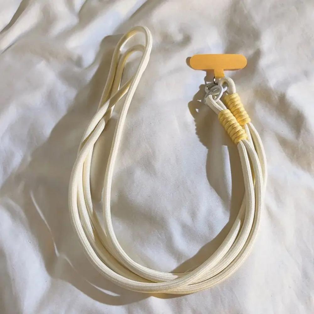 

Красочный плетеный ремешок Нейлоновая цепочка от потери Универсальный шнурок-кроссбоди для телефона Удобный шнурок жёлтый