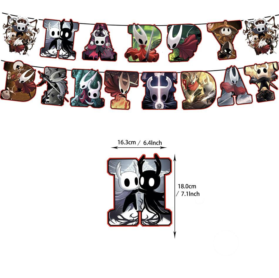 Hollow Knights Spiel Themenparty Dekoration Hintergrund Geburtstagsparty Luftballons Kuchentisch Dekoration Banner Partyzubehör Kindergeschenk