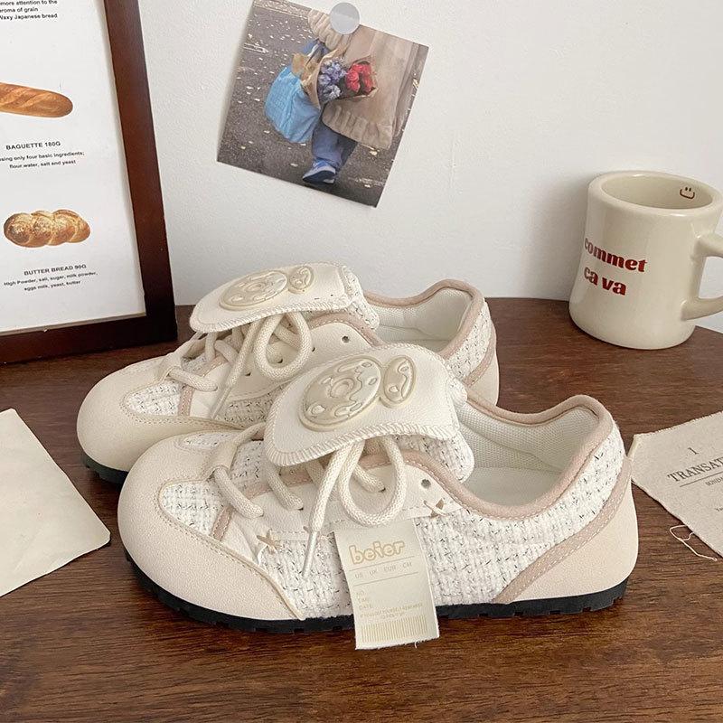 Original flip board shoes ugly cute new panda puff shoes female niche design bokenzi