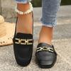 Large size metal buckle bag head slippers women's new lazy one-pedal fashionable women's half slippers