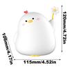 Chick Night Lamp Cartoon Pat Nursery Nightlight Silicone Nursery Nightlight Rechargeable Squeeze Animal Lamp With 3 Light Modes
