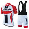 Mens Short Sleeve Cycling Jersey Set Sunweb Team Edition Mountain Road Bike Moisture Wicking